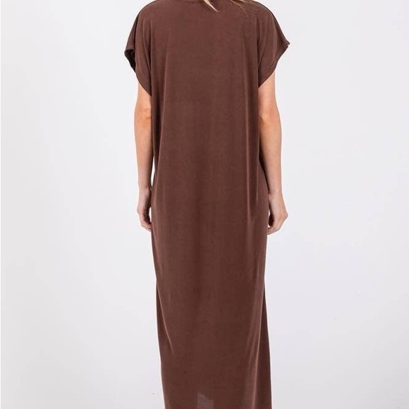 Cowboy Boots Toe Stitch Graphic S/S Cupro Maxi Dress - Picture 2 of 2